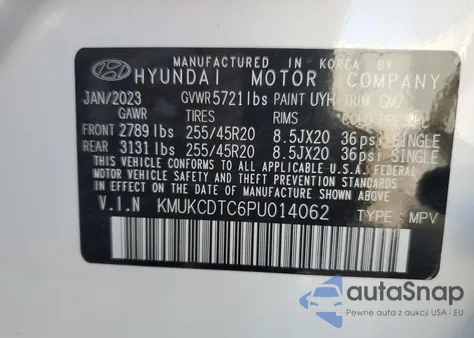 2023 Genesis Gv60 Advanced z USA, uszkodzony, nr VIN KMUKCDTC6PU014062